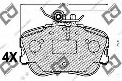 DJ PARTS bp1180 -  Комплект тормозных колодок, дисковый тормоз